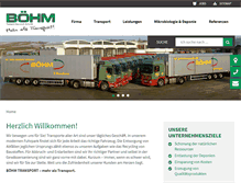 Tablet Screenshot of boehm-transport.com